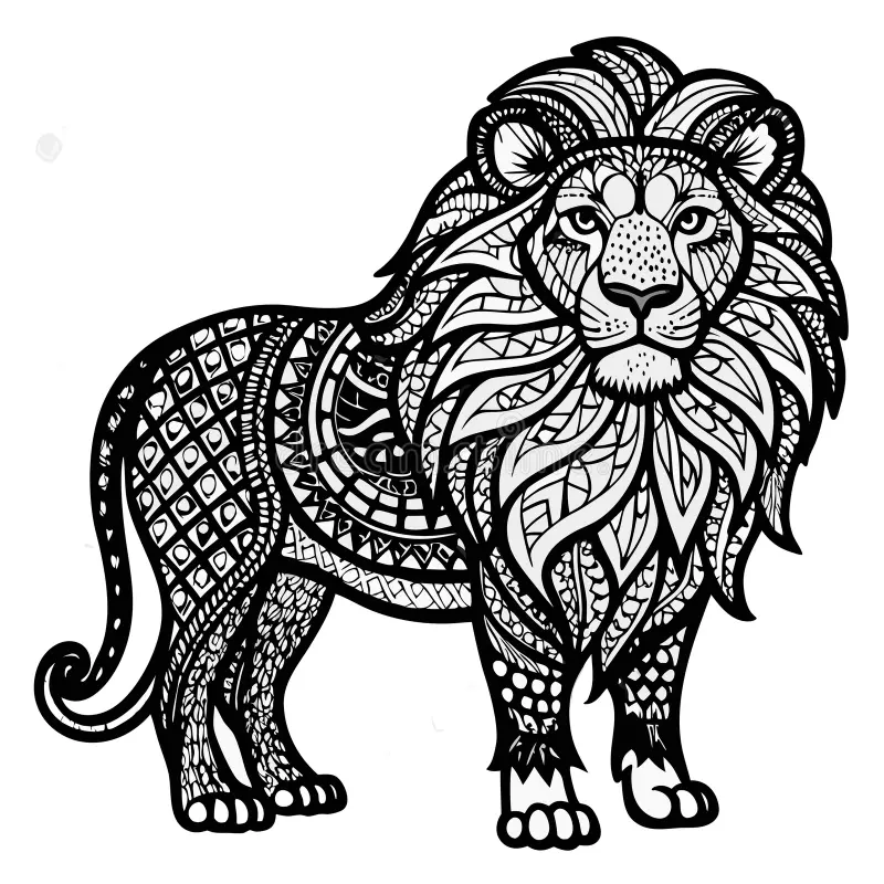 Vector Lion Mandala