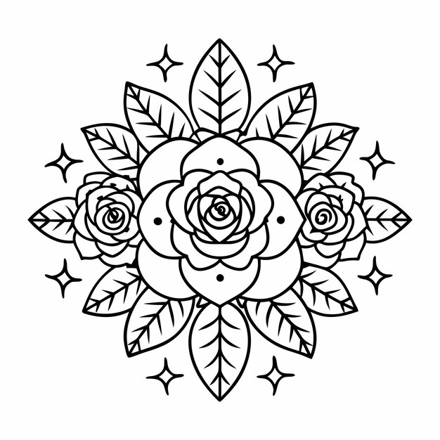 Simple Rose Mandala